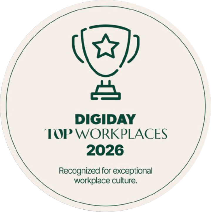 Digiday Top Workplaces Award. Badge