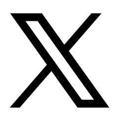 Black stylized letter X logo on white background.