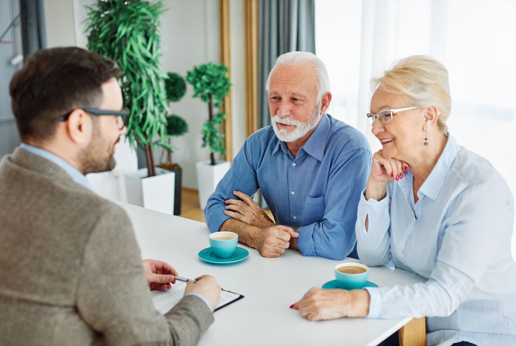 Family reviewing paperwork together