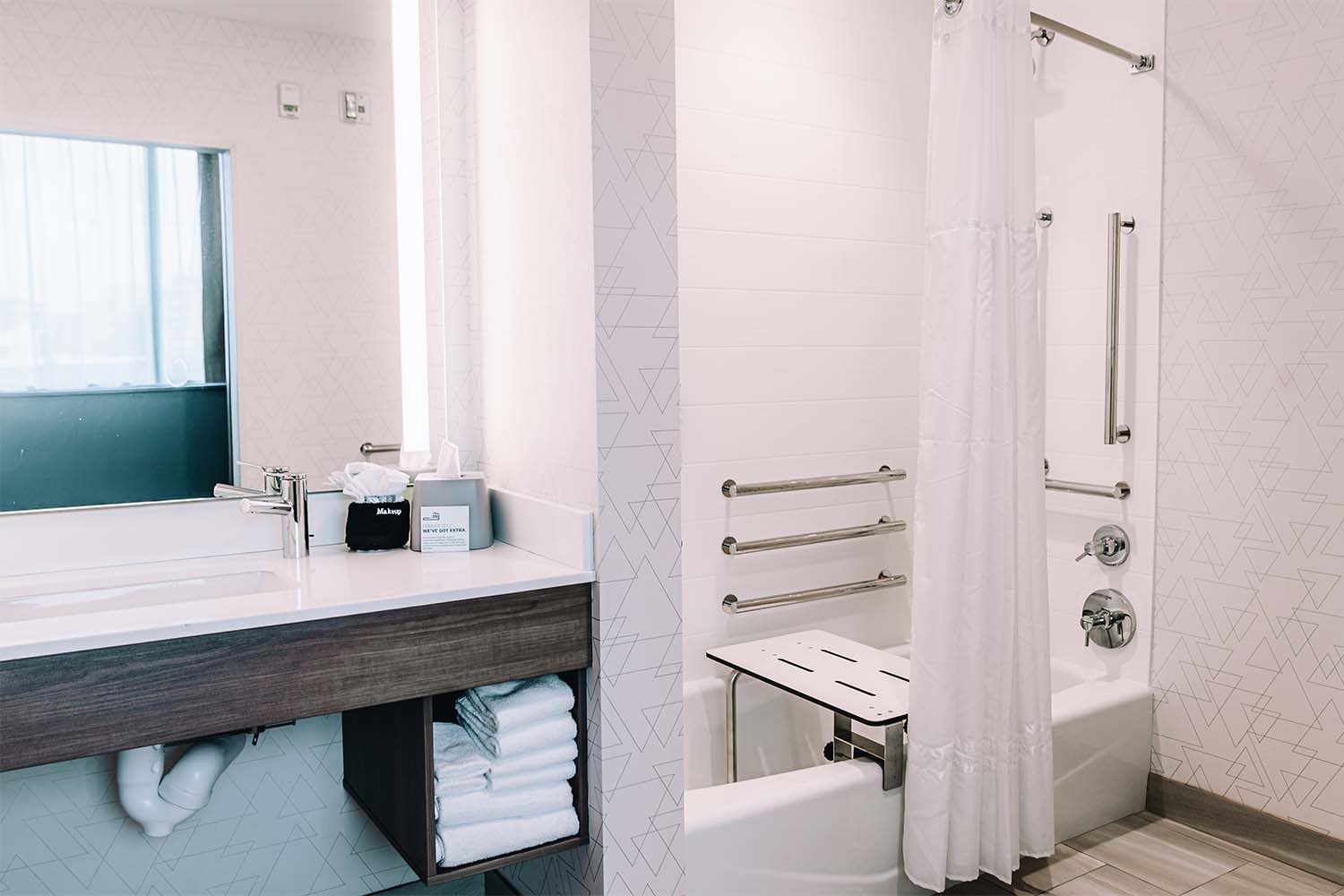 Bathroom in the Holiday Inn Express in downtown Knoxville by D&S Builders.