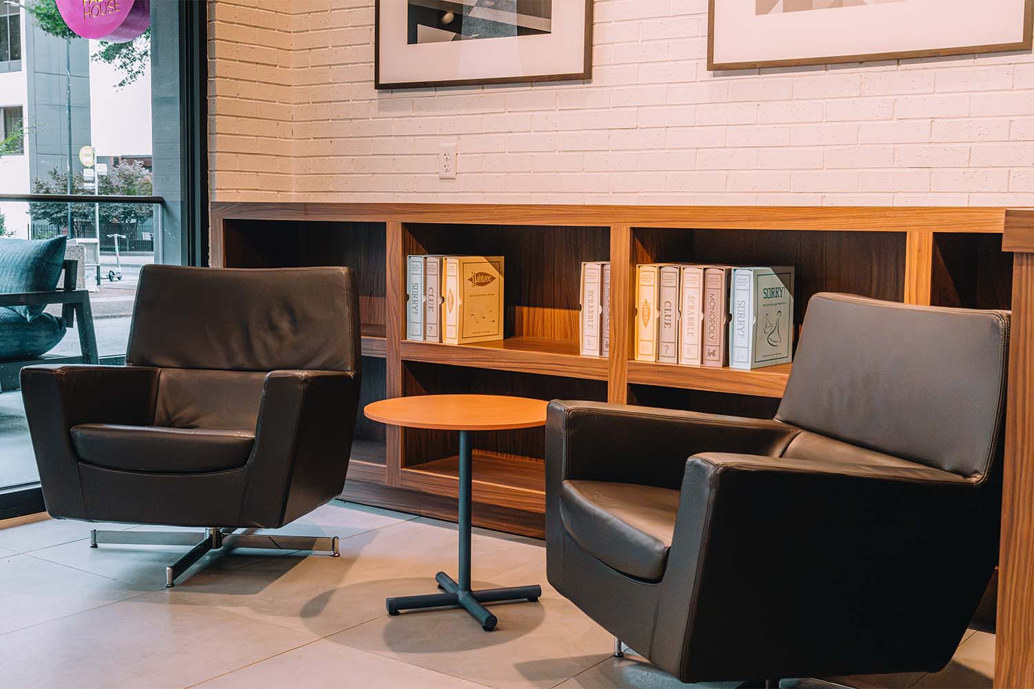 Seating area in the Holiday Inn Express in downtown Knoxville by D&S Builders.
