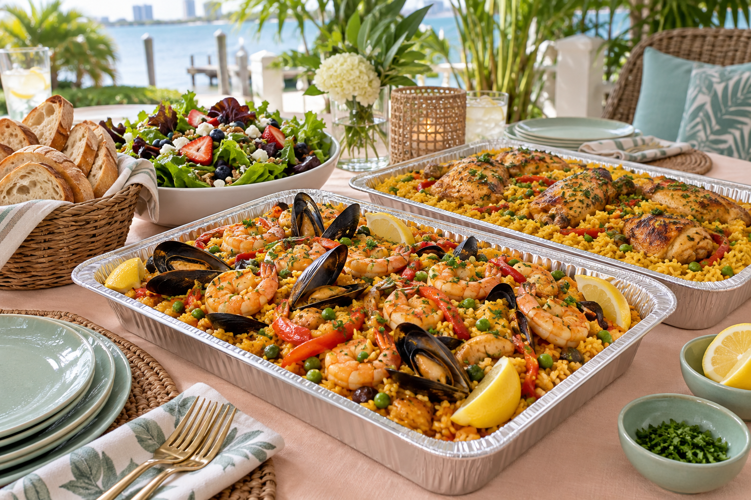AI-generated tropical delivery inspiration