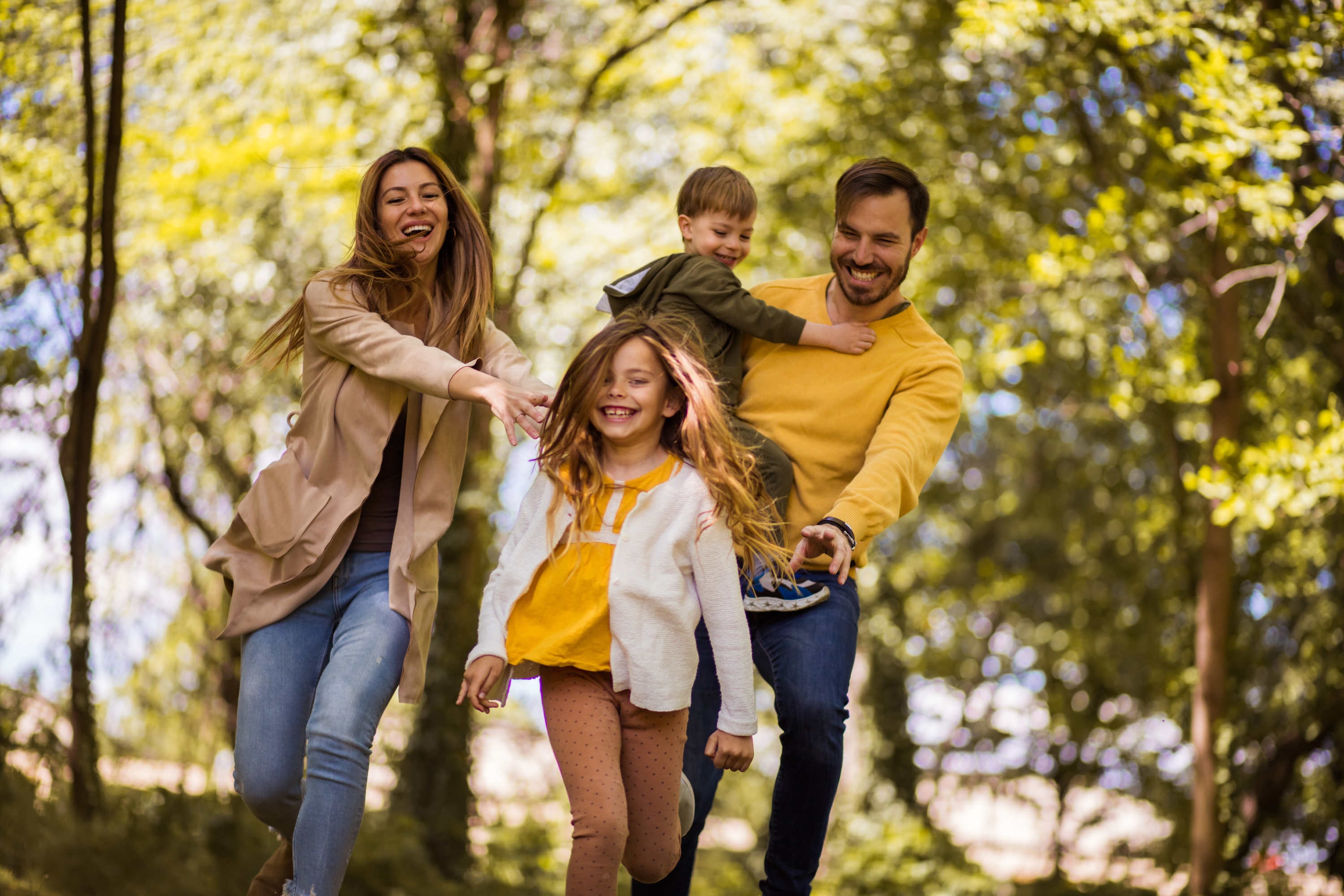 Family on Walk Stock Image