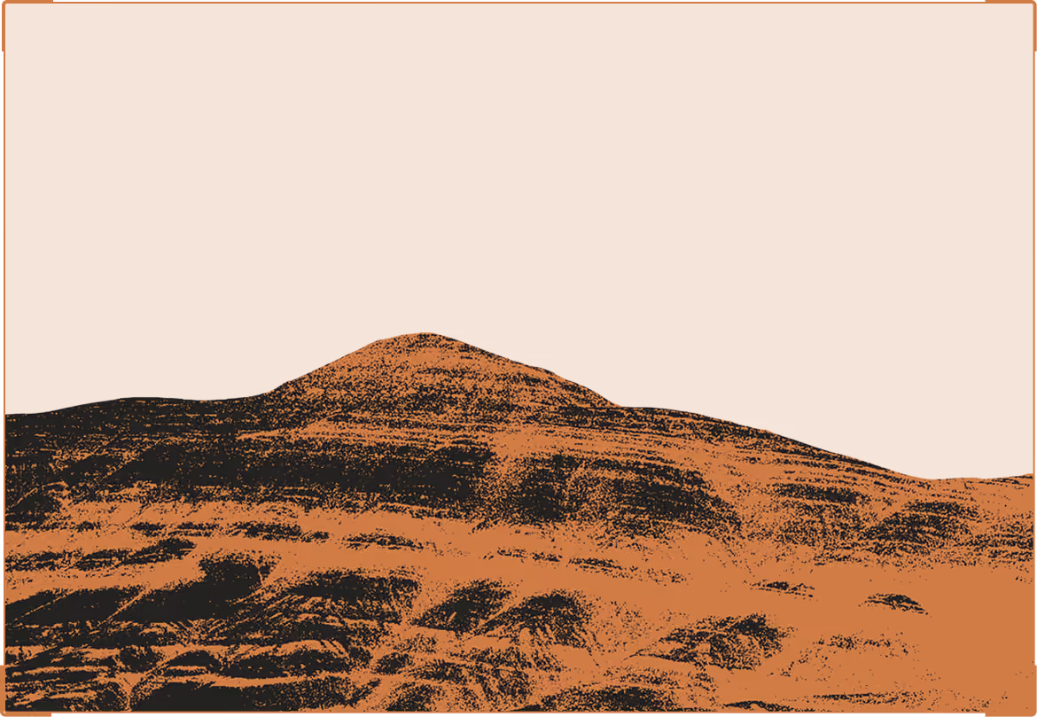 Posterised mineral analysis view of the quarry face