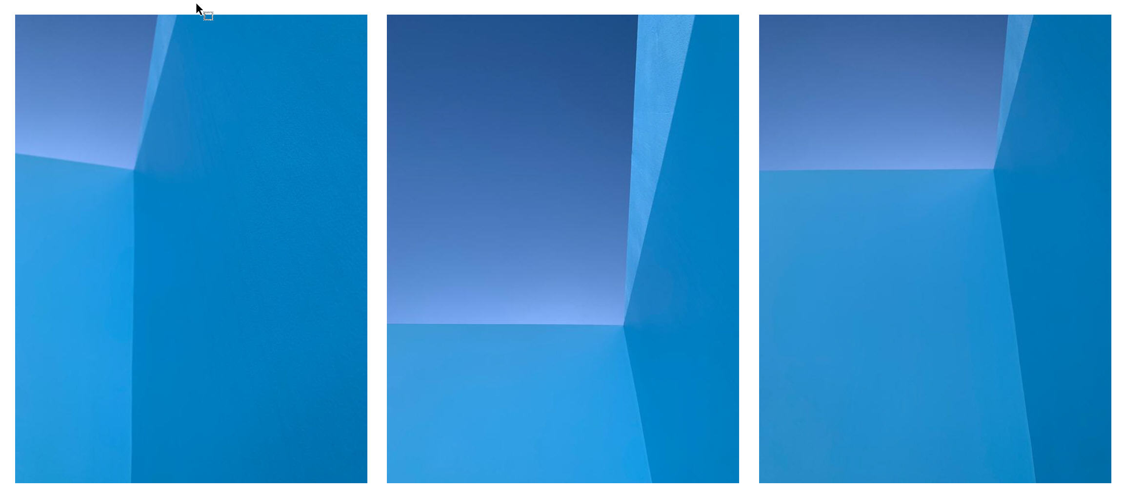 Blue Sky/Wall (Triptych)