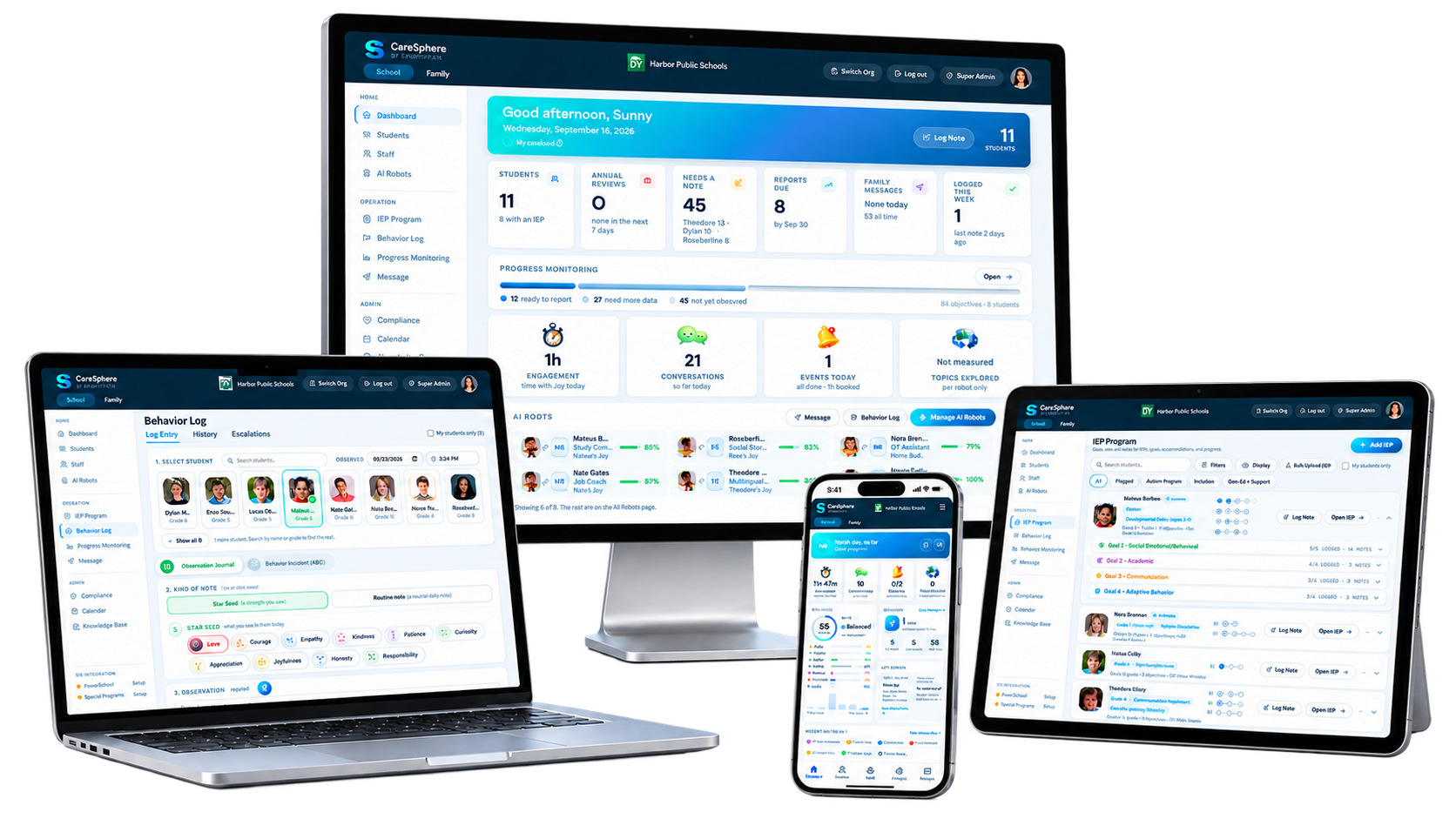 CareSphere on desktop, laptop, tablet and phone