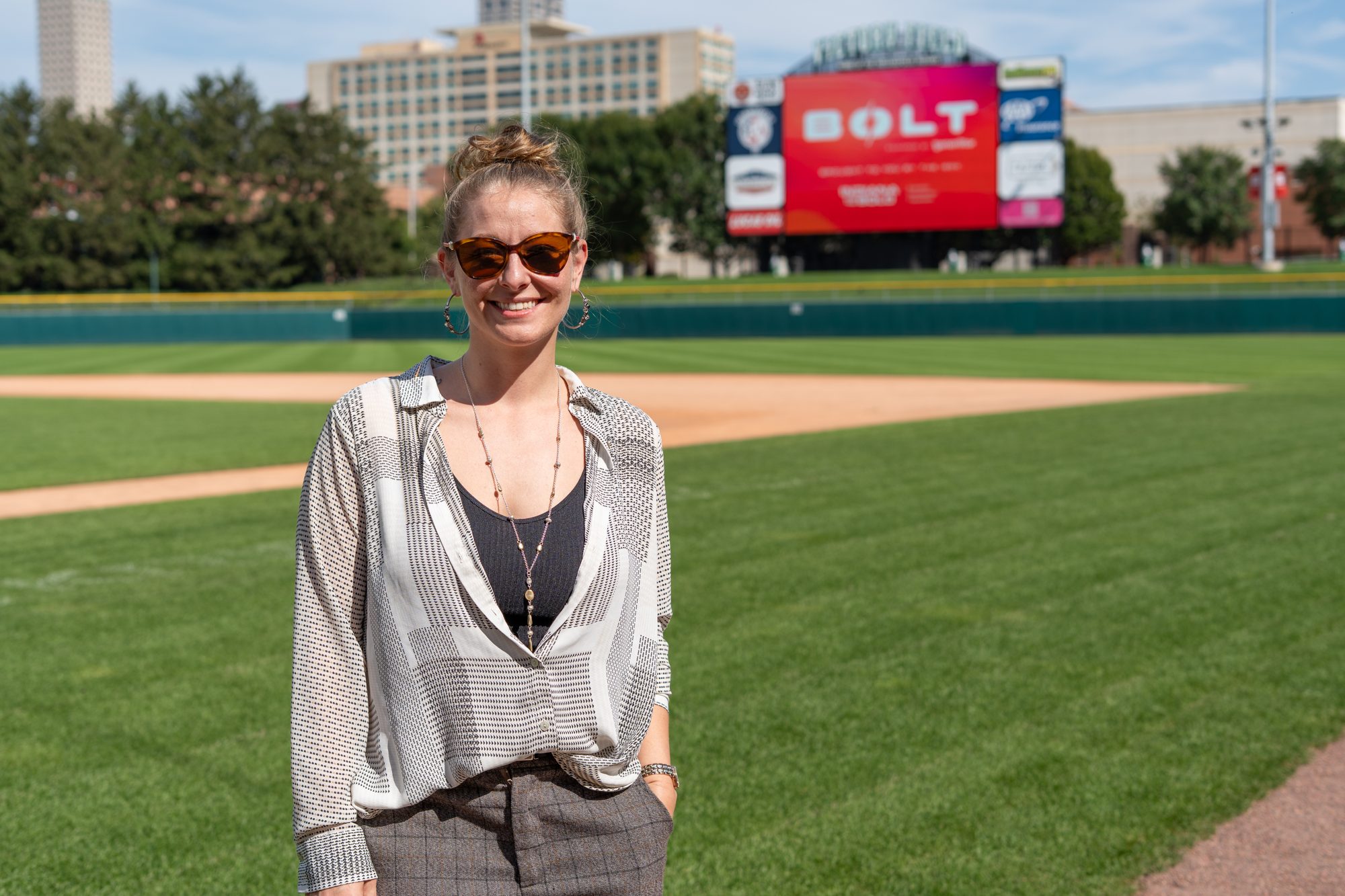 Portrait of Laken Amberg at Victory Field during BOLT