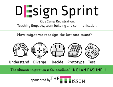 Design Sprint kids camp flyer