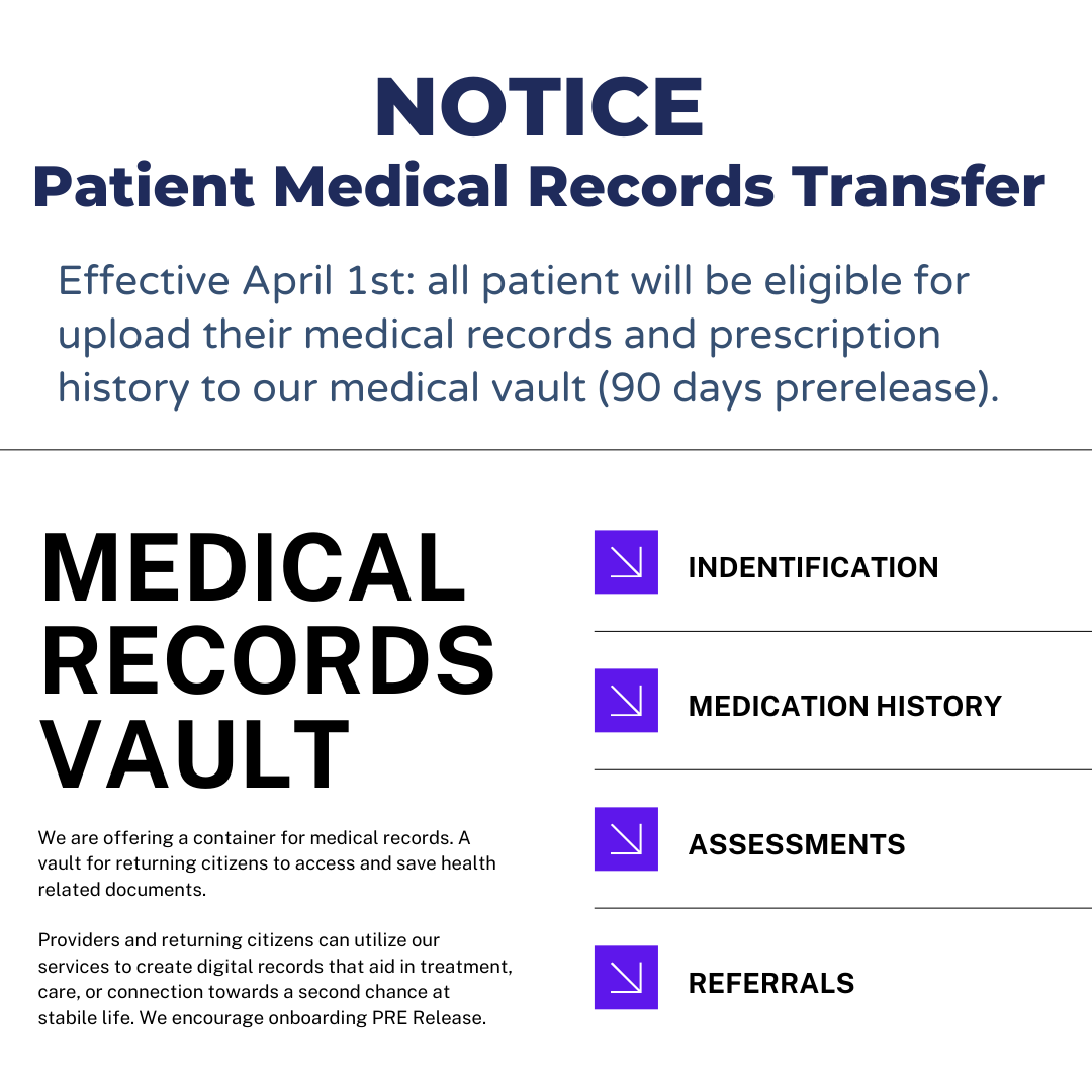 Medical Records Vault notice