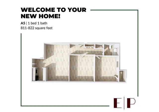1x1 floor plan image