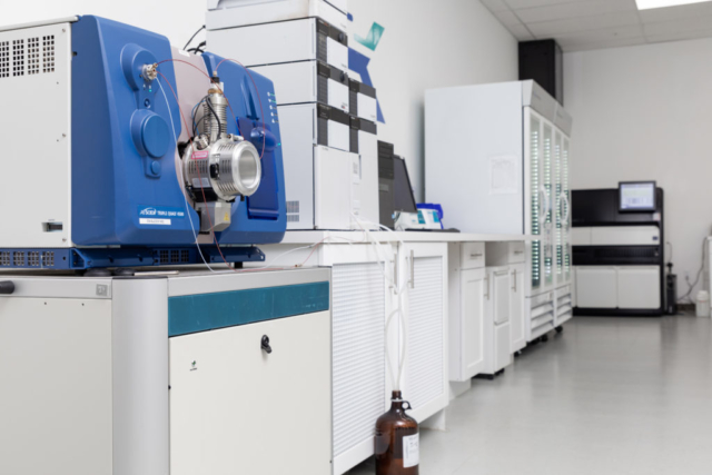 SCIEX triple quadrupole LC-MS/MS with HPLC stack at Helix Diagnostix