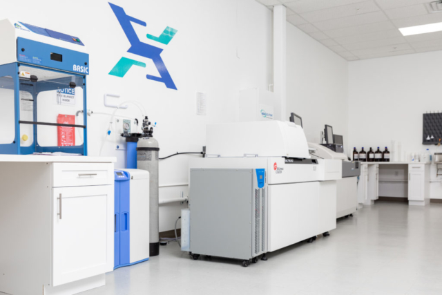 Water purification feeding the chemistry analyzers