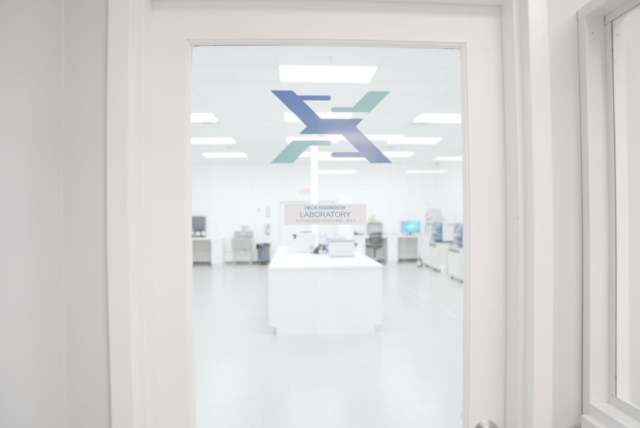 Glass entry into the main laboratory
