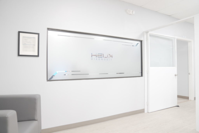 Reception and client waiting area