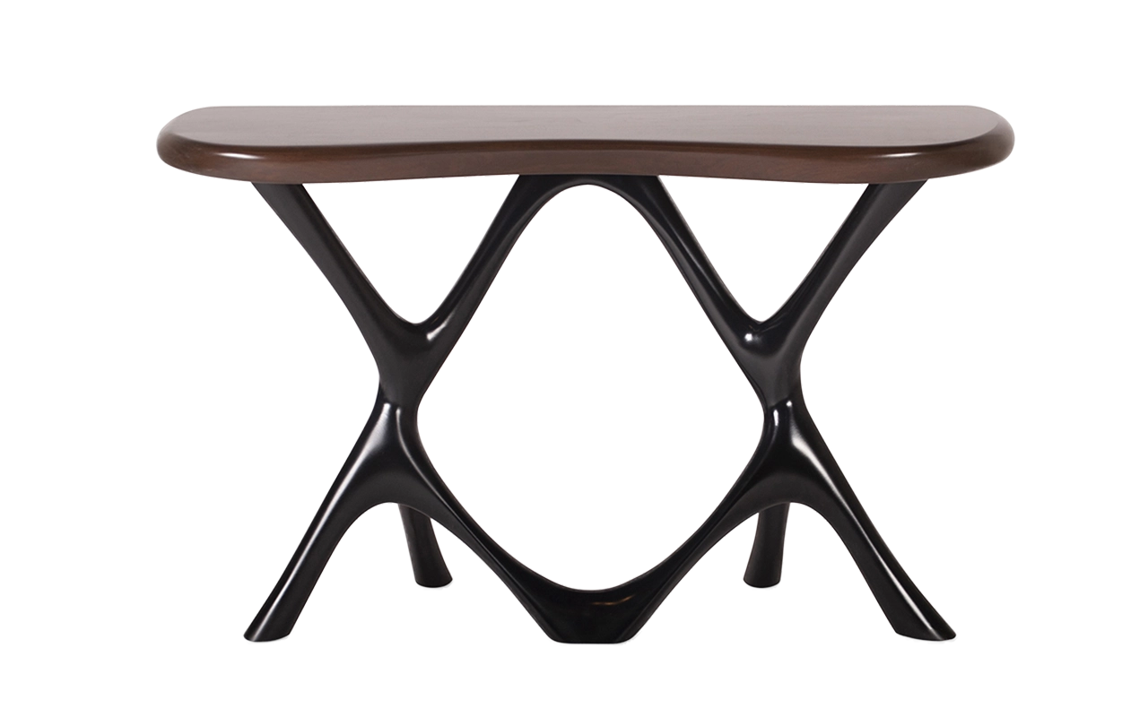 sculptural wood console table Avatar by Amorph