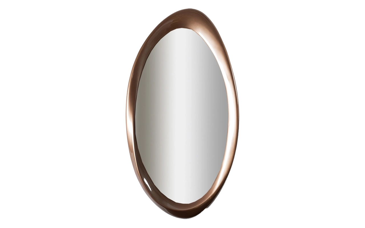 Sculptural solid wood wall mirror Baris by Amorph Studio