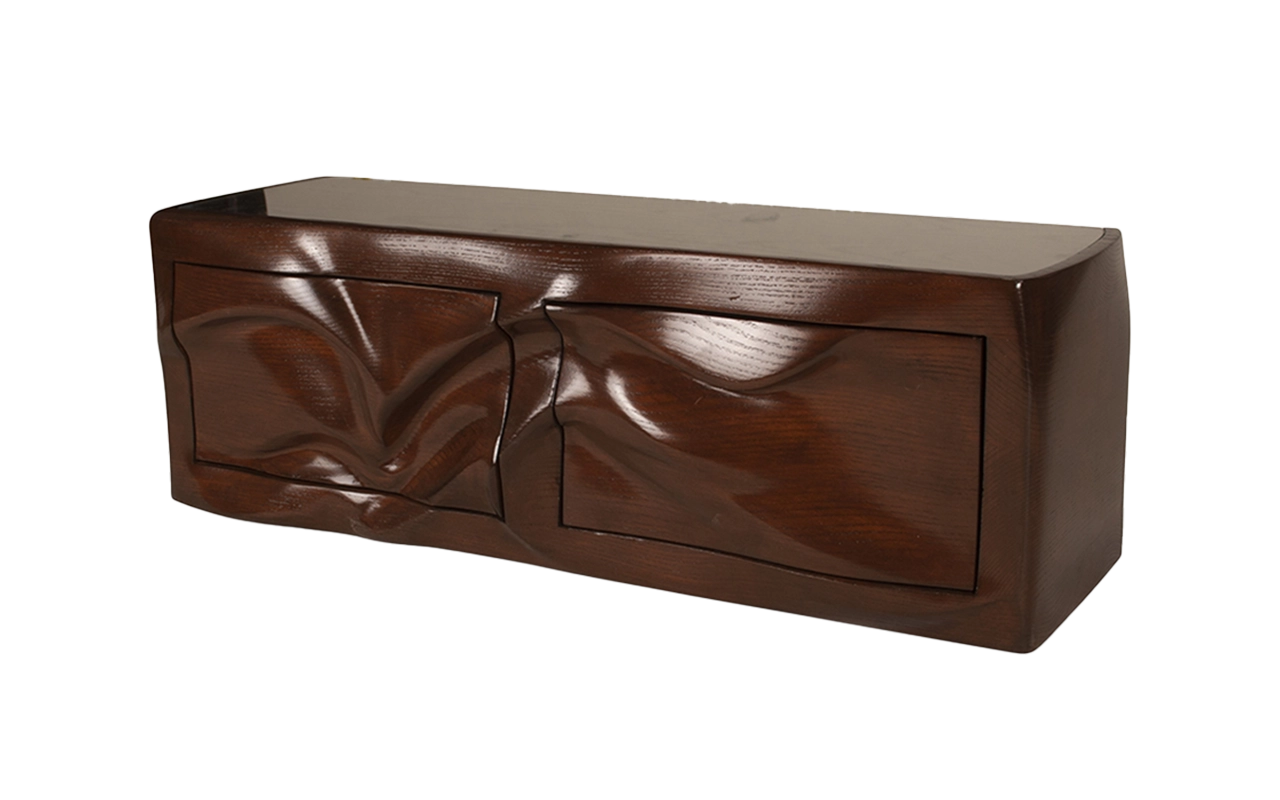 sculptural wood wall cabinet Beauregard by Amorph