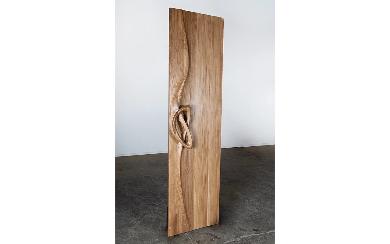 sculptural solid wood interior door Flow by Amorph