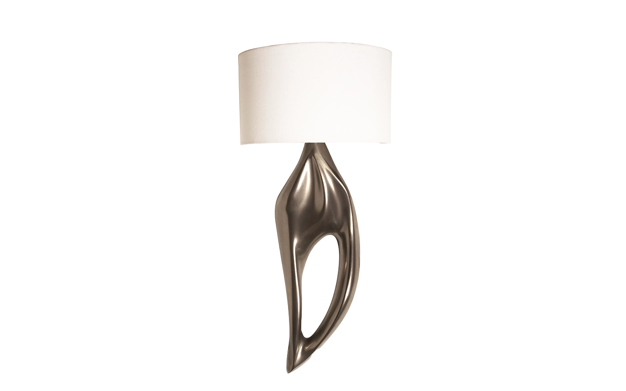 Sculptural solid wood wall sconce Lexi by Amorph Studio