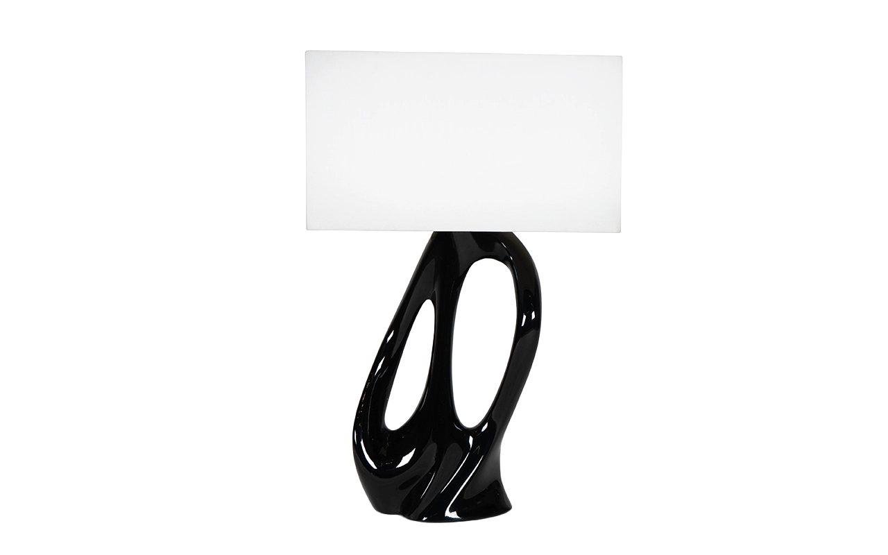 Sculptural solid wood table lamp Ana by Amorph Studio