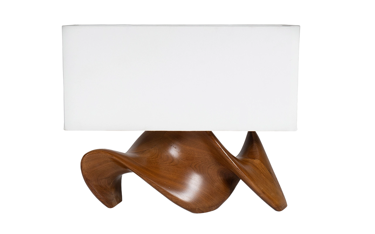 Sculptural solid wood table lamp Bonsai by Amorph Studio