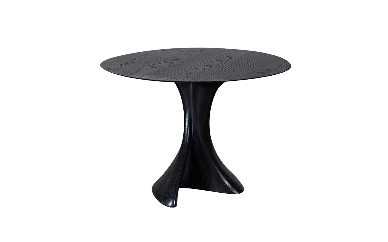 Sculptural solid wood dining table Dervish by Amorph Studio