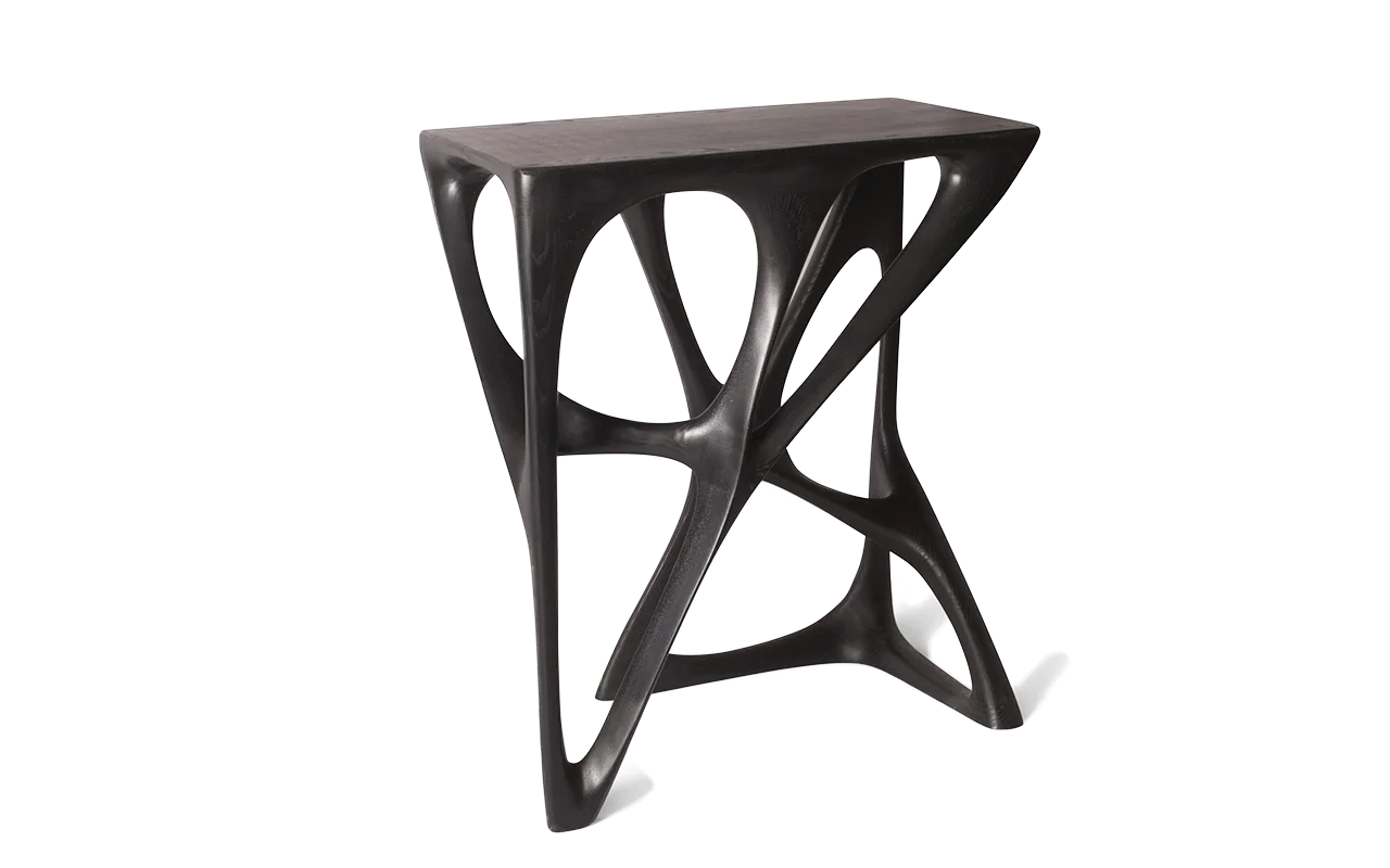 Sculptural solid wood dining table Ariel by Amorph Studio