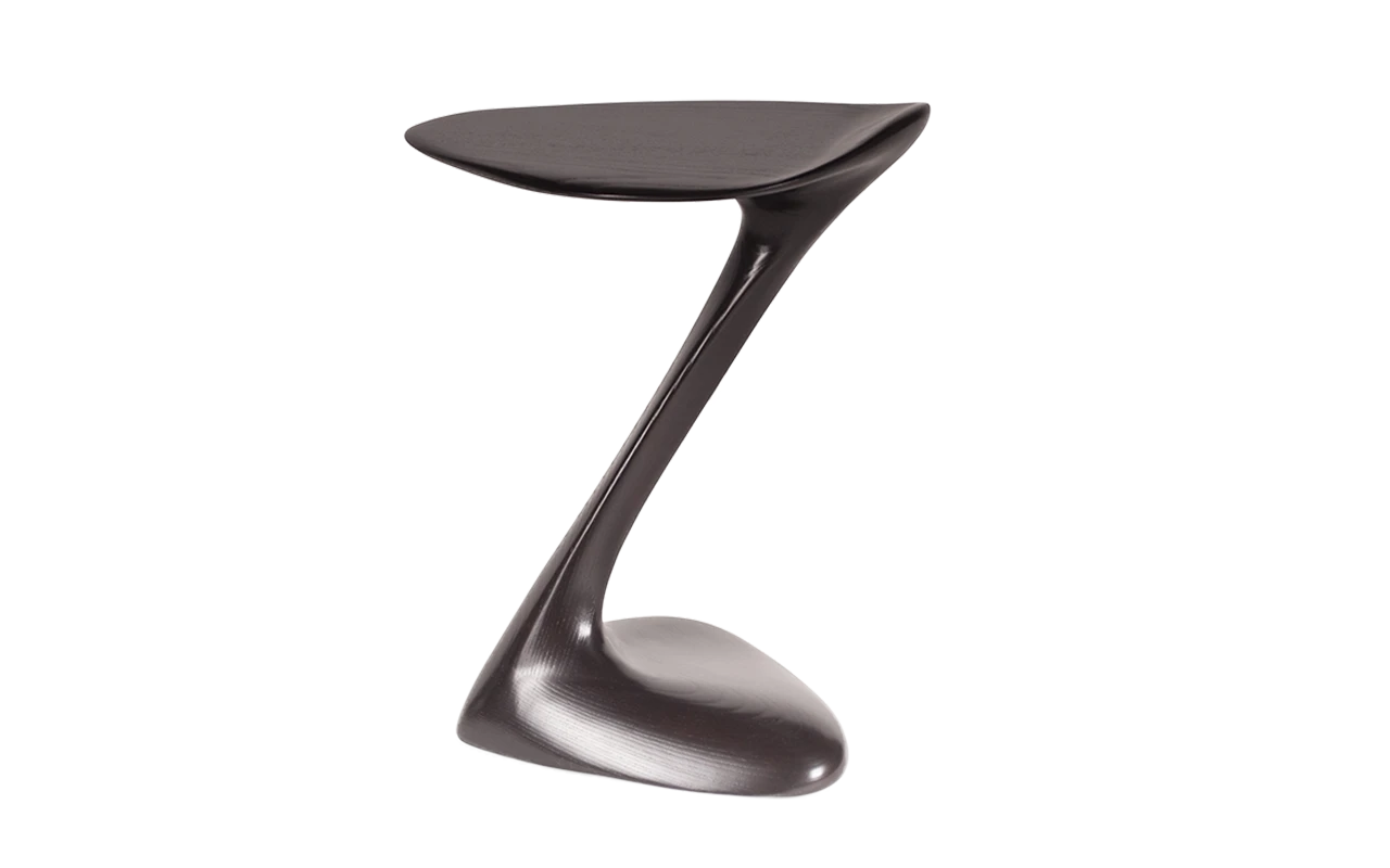 Sculptural solid wood side table Palm by Amorph Studio