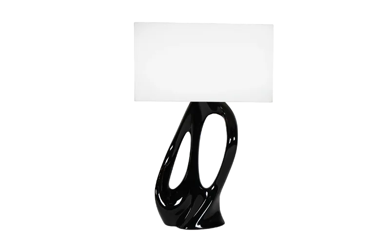 Sculptural solid wood table lamp Ana by Amorph Studio