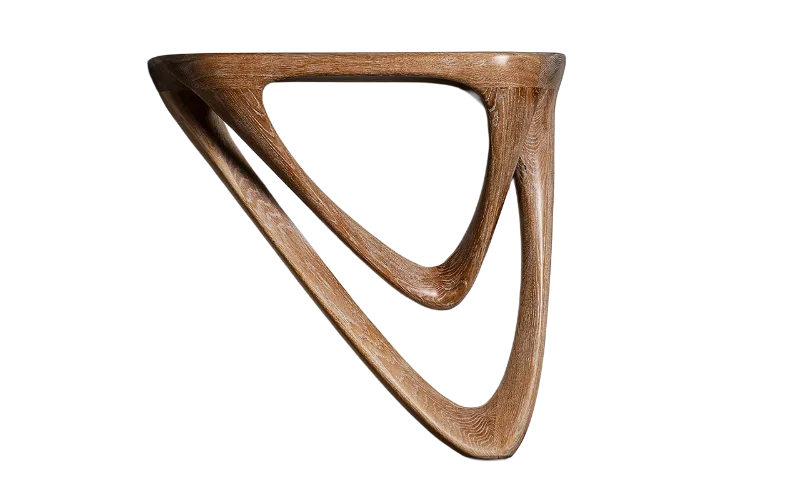 sculptural wall mounted wood console Aras by Amorph