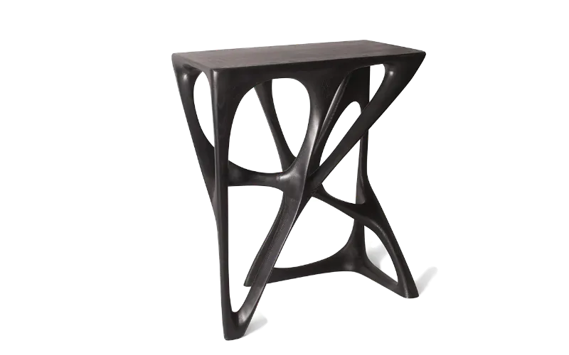 Sculptural solid wood dining table Ariel by Amorph Studio