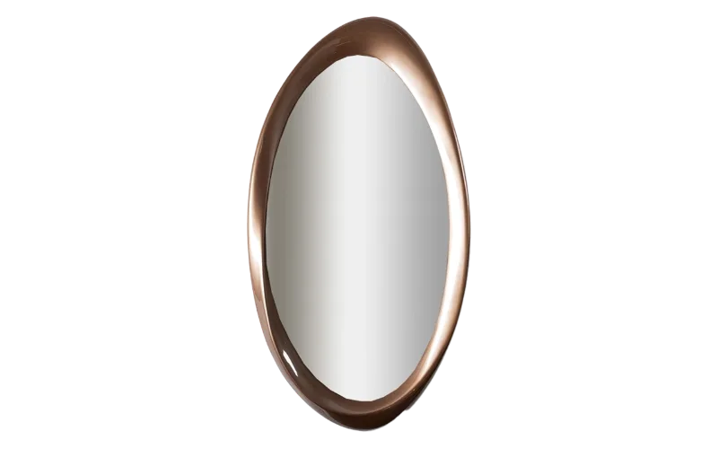 organic modern sculptural solid wood wall mirror Baris by Amorph