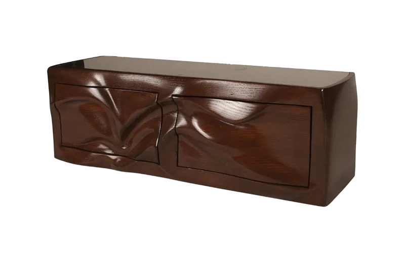 sculptural wood wall cabinet Beauregard by Amorph
