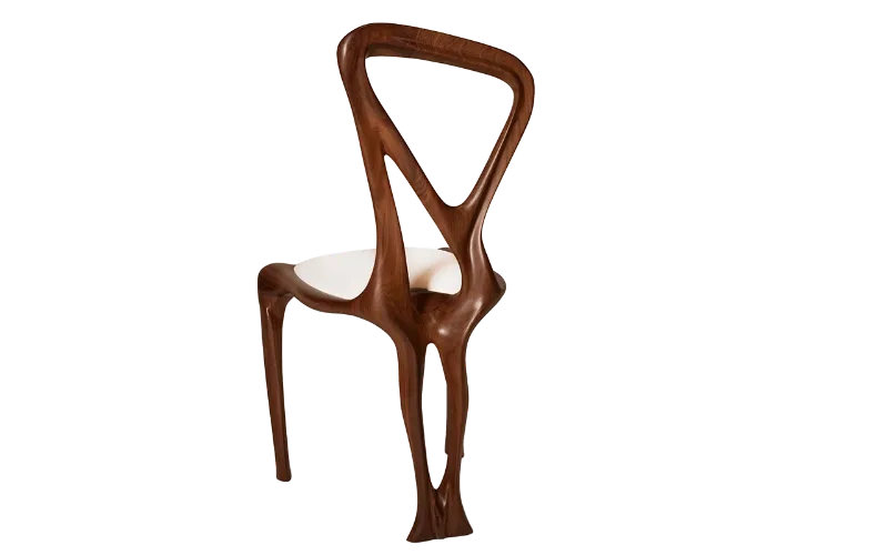 sculptural wood chair Gazelle by Amorph