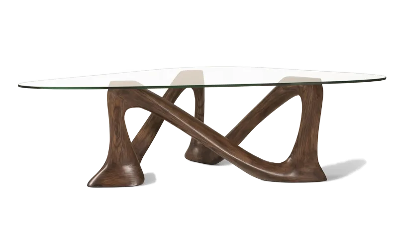 Sculptural solid wood coffee table Hermosa by Amorph Studio