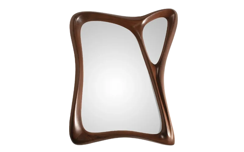 sculptural wood wall mirror Julie by Amorph