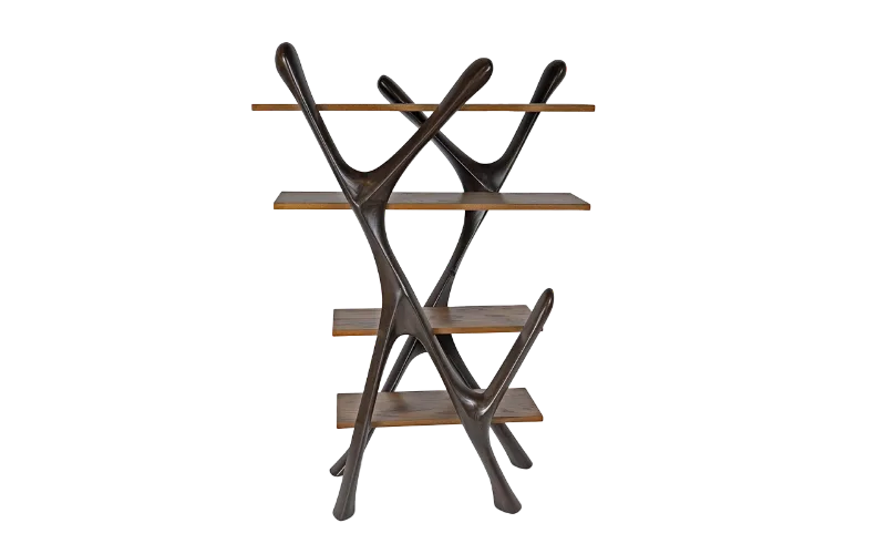 sculptural wood bookcase Lark by Amorph