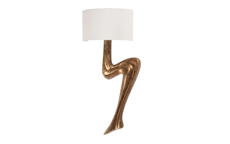 Sculptural solid wood wall sconce Emma by Amorph Studio