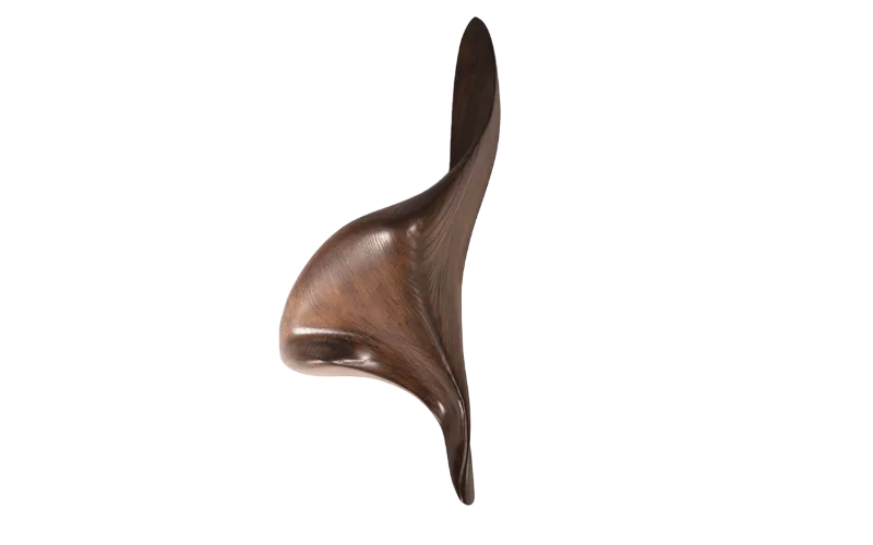 Sculptural solid wood wall sconce Lustrous by Amorph Studio