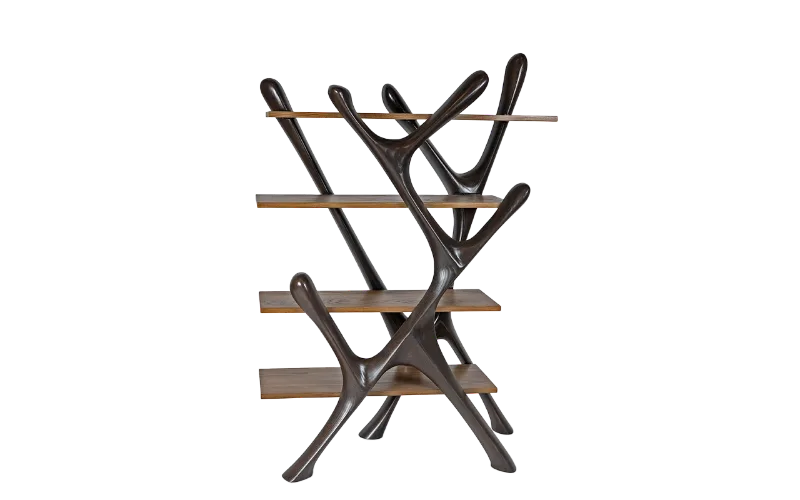 sculptural wood bookcase Maple by Amorph