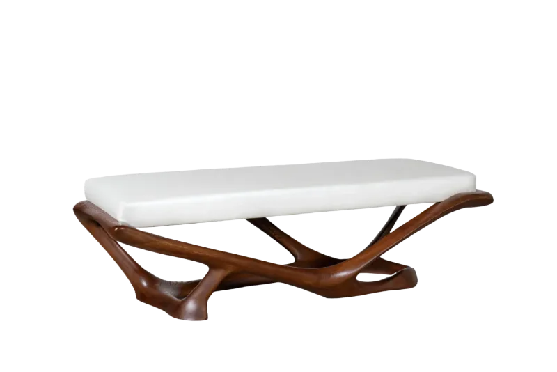 sculptural wood bench Nala by Amorph