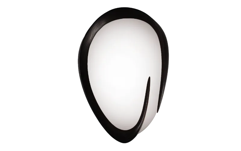 sculptural wood wall mirror Mia by Amorph