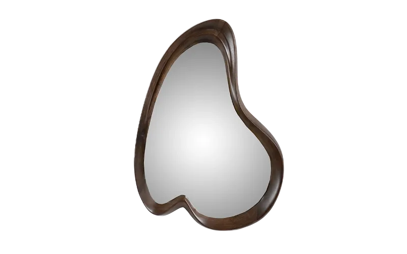 sculptural wood wall mirror Nola by Amorph