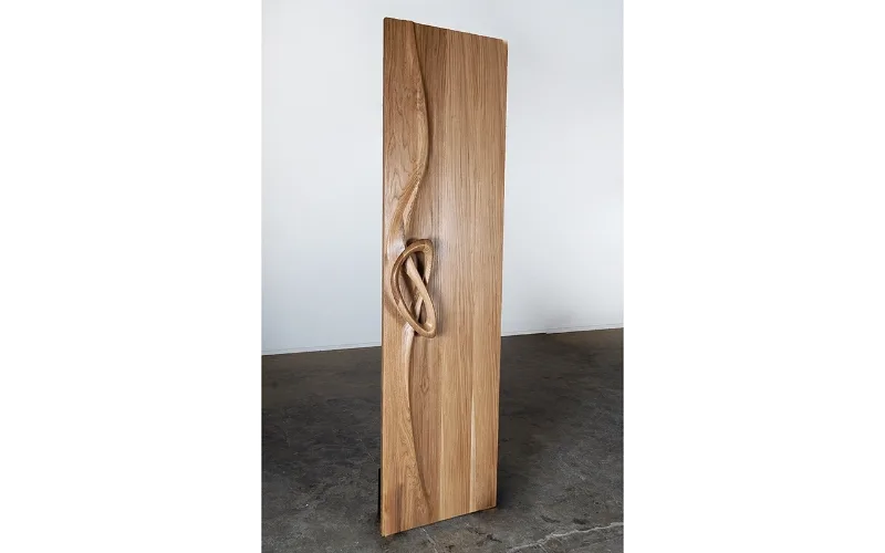sculptural solid wood interior door Flow by Amorph