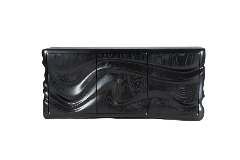 sculptural solid wood cabinet Xena by Amorph