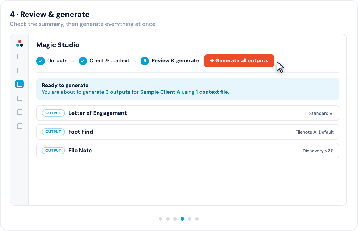 Attaching reference information and generating
