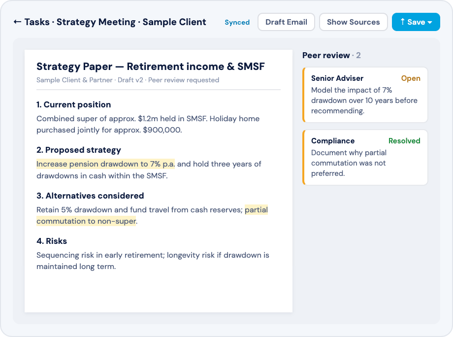 Strategy Paper with Peer Review in Filenote AI