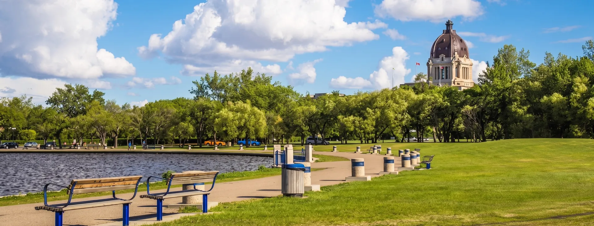 Wascana Lake and the Saskatchewan Legislative Building in Regina