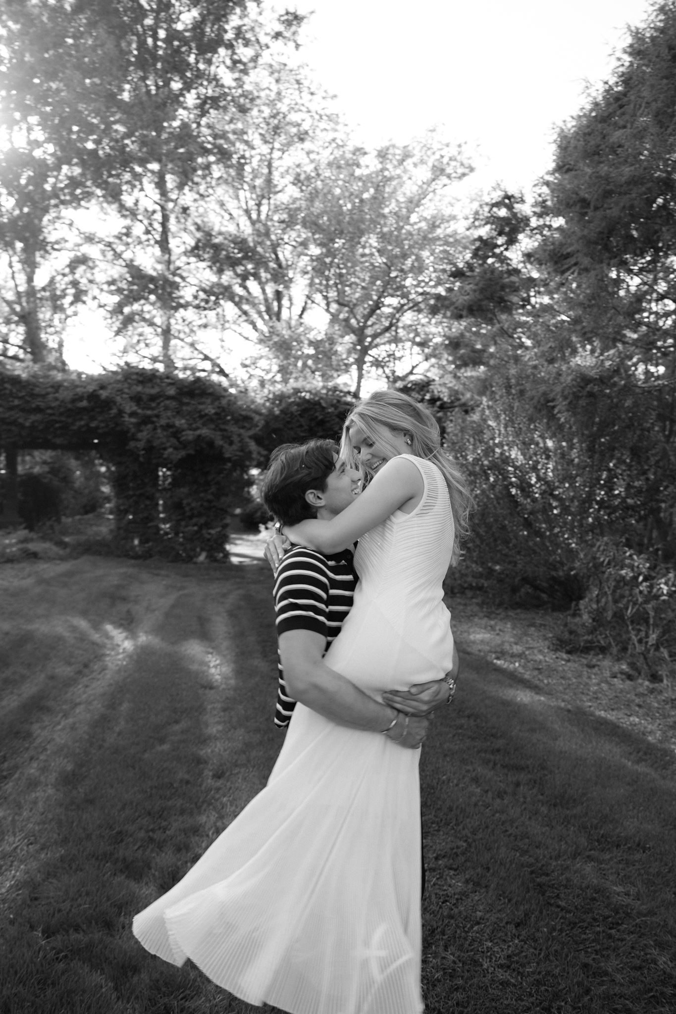 Caitlin and Greg in the garden