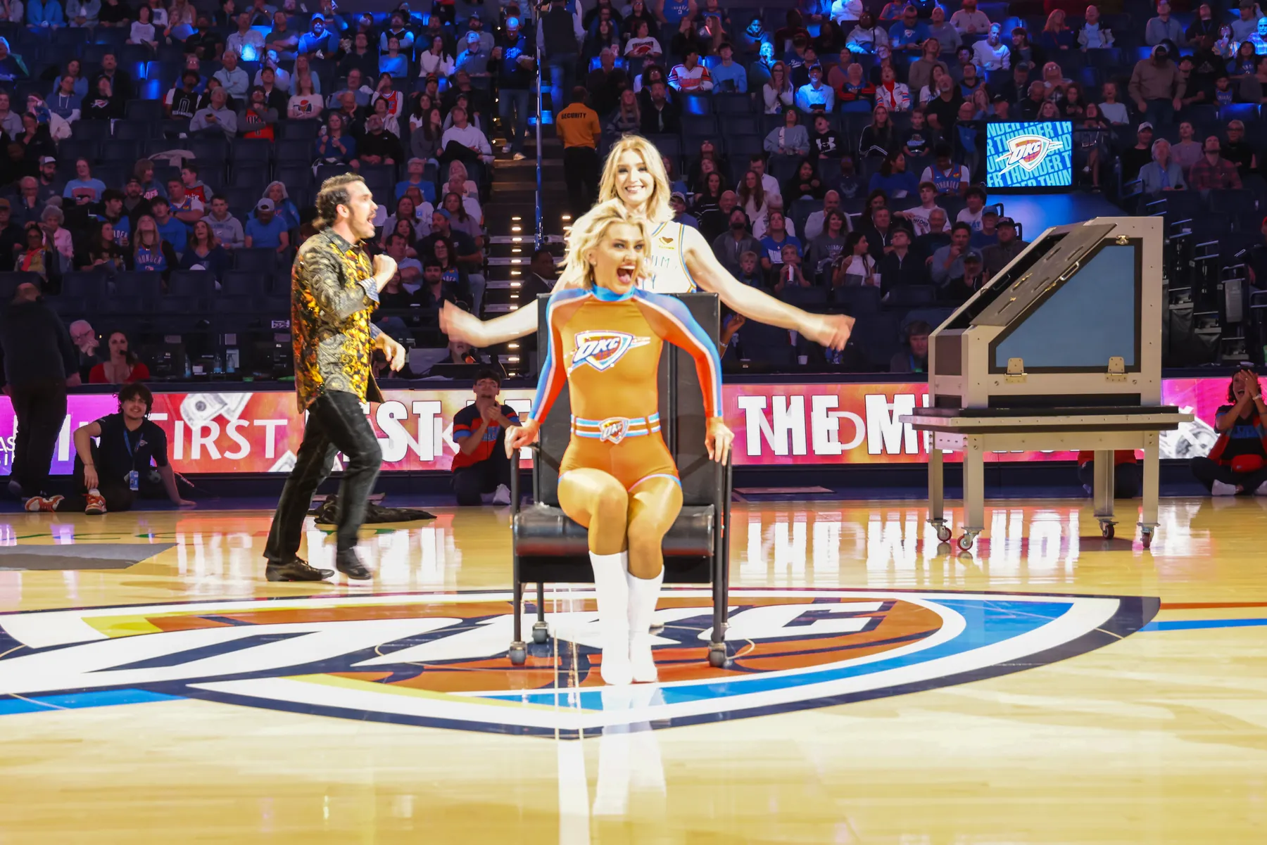 Incorporating a Thunder Girl into the halftime show in OKC